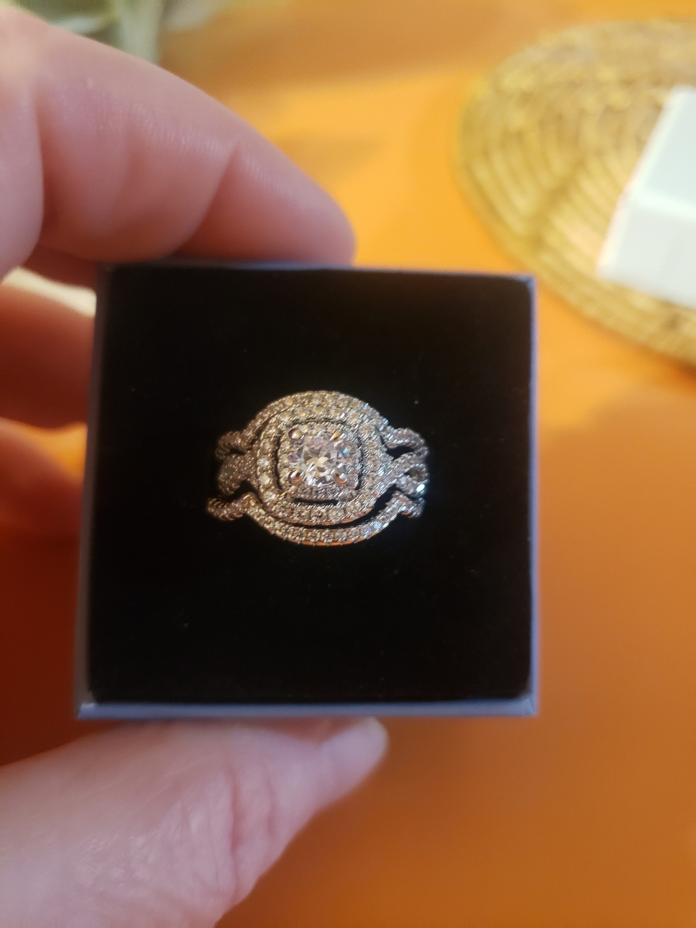 Vintage-Inspired Silver Halo 10 Ctw Mossinte Ring - Silver 925